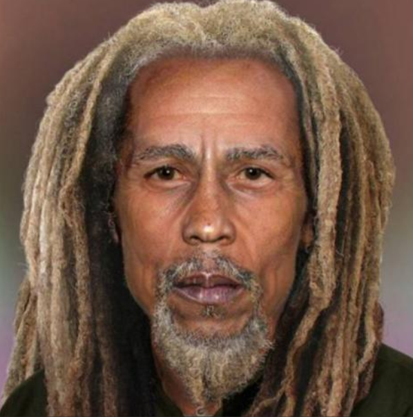 Occhiali giamaicano bob Marley con capelli e barba 